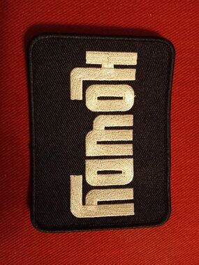 HOWDY black and white embroidered iron on patch